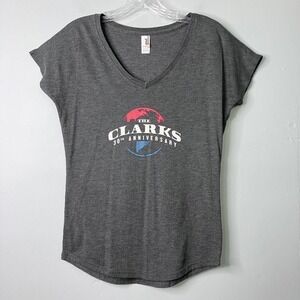 THE Clarks 30th Anniversary Tour Graphic Band Gray Dolman T-Shirt Women's Size S